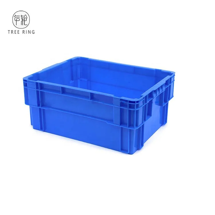 65L Heavy Duty Scale Solid Stack Nest Strong Wall Plastic Logistic Storage Totes Container For Garment Storage