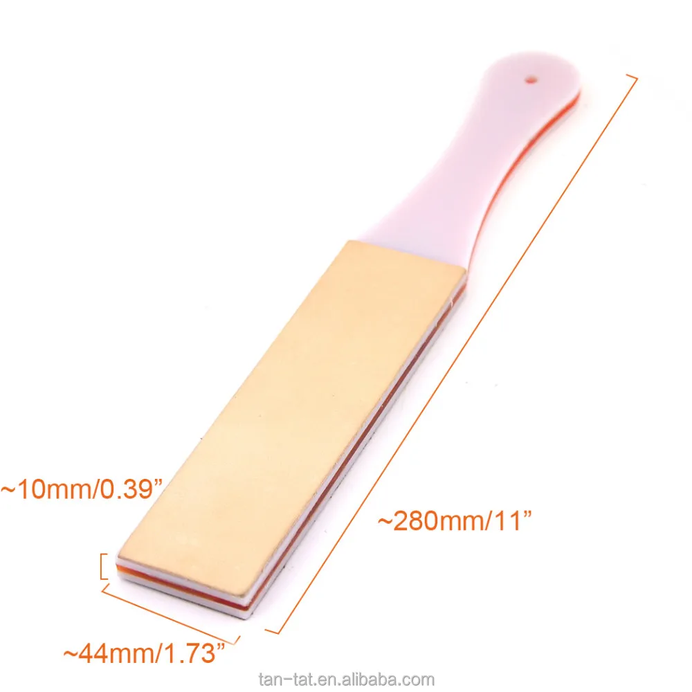 Genuine Leather Wood Razer Strop Barber Dual Sided Leather Strop