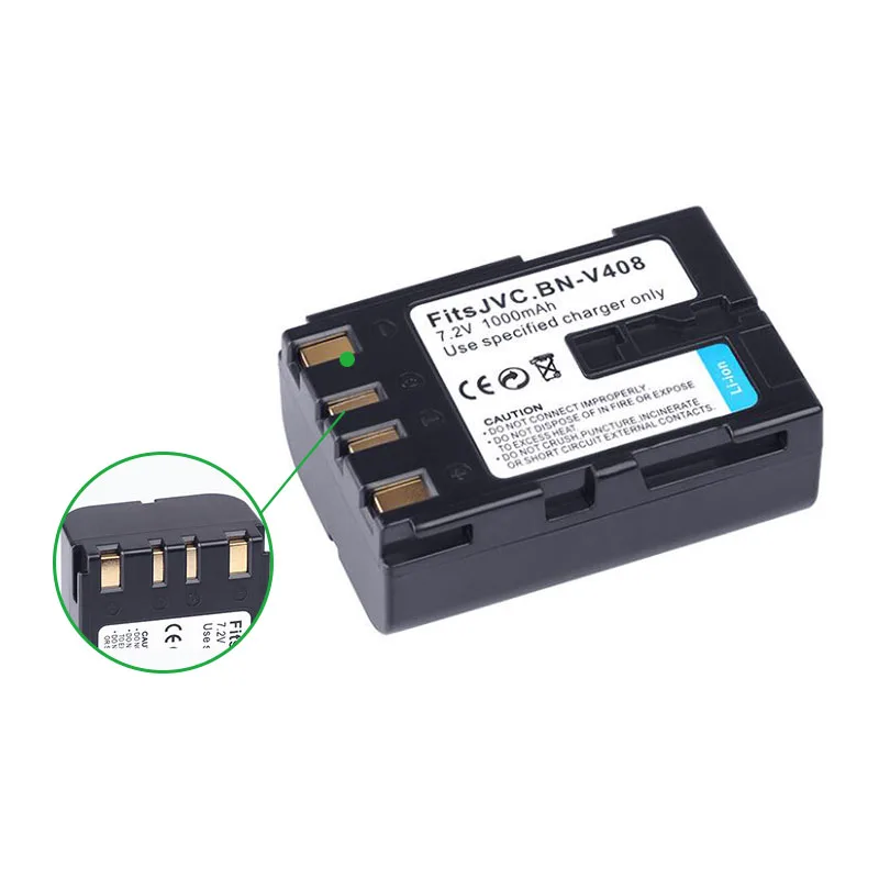BN-V428U Replacement Li-Ion Camcorder Battery BN-V408U BN-V416U