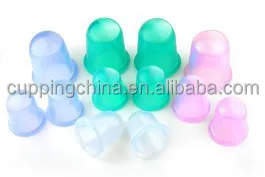 High Quality Natural Silicone Suction Vacuum Massage Cupping Set 12 Cups for Body Cupping Cups
