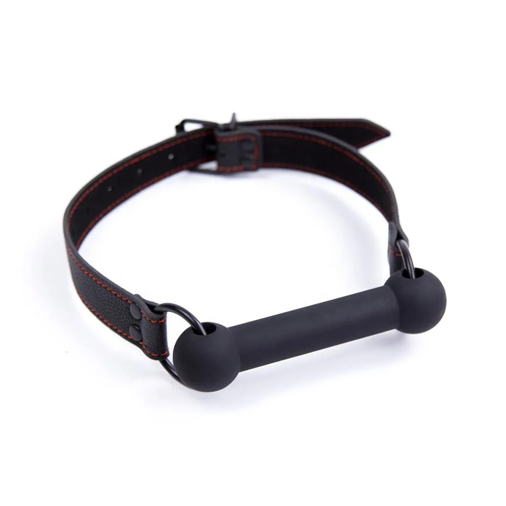 Factory Bone Gag with Pu Stap Bondage BDSM Mouth Ball Gag Adjustable Breathable Sex Adult Toys Strap Gag Sex Toy for Women