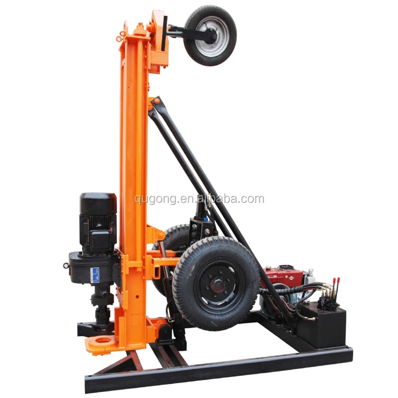 small portable full hydraulic water well drilling rig drilling rig/portable digging machines/borehole drilling machine