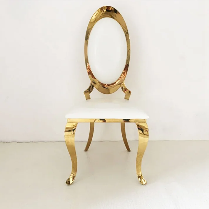 Luxury Banquet White Chair Furniture new design Stainless Steel for Wedding Dining Chair/ Banquet Hotel Upholstered Chairs