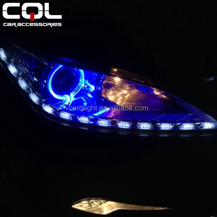 CQL Flexible Crystal Angel Tears LED Strip Light With Turn Signal DRL Daytime Running White With Following Yellow Function
