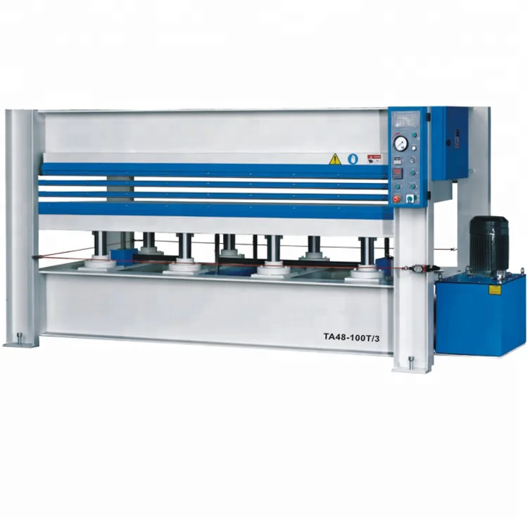 TA48-100T/3 100T Melamine Hot Press for plywood, pvc, MDF Hydraulic Hot Press Machine for Doors