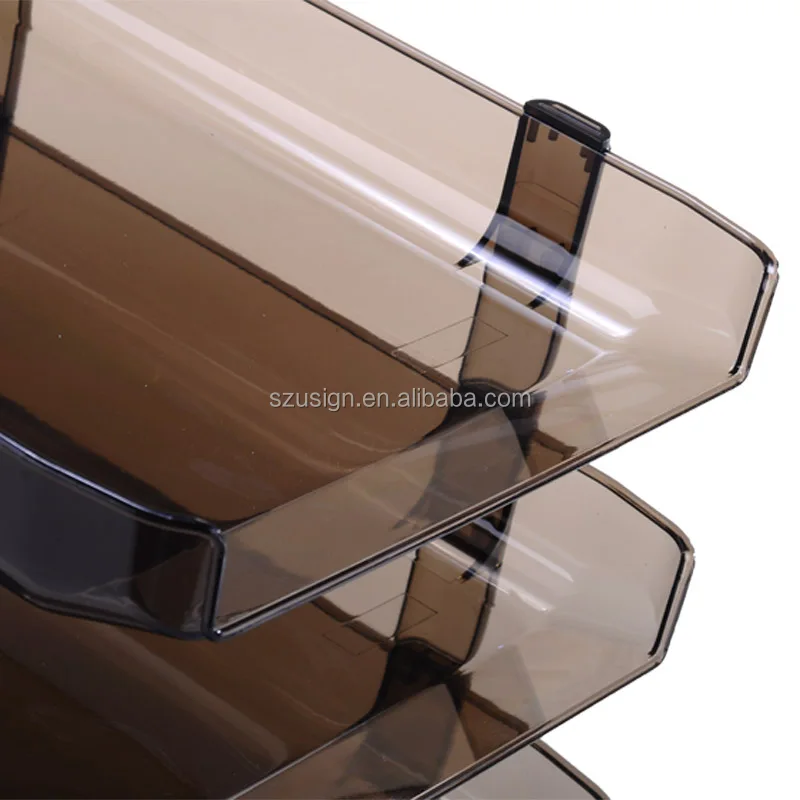 US-4033 Office Plastic Folding Desk Tray File Document Tray