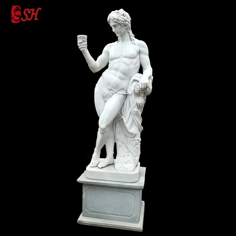 Знаменитая старинная греческая мраморная статуя Bacchus для