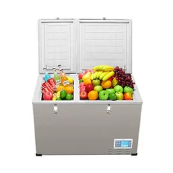 100L compressor car vegetable and beer refrigerator  double door mini  refrigerator