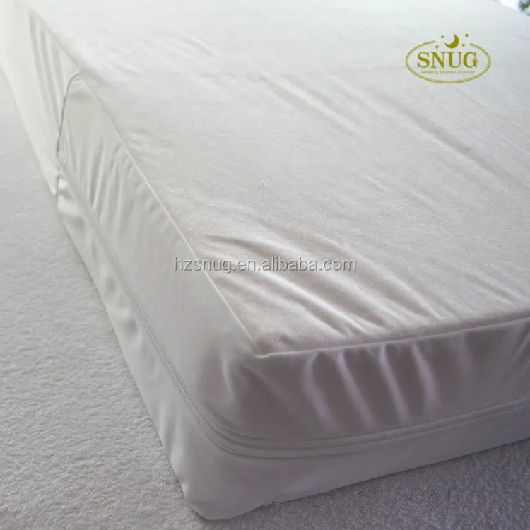 Новый продукт для детской кроватки Прохладный целлюлозная ткань Terry водонепроницаемый нейлон наматрасник чехол с застежкой-молнией SGT-3
