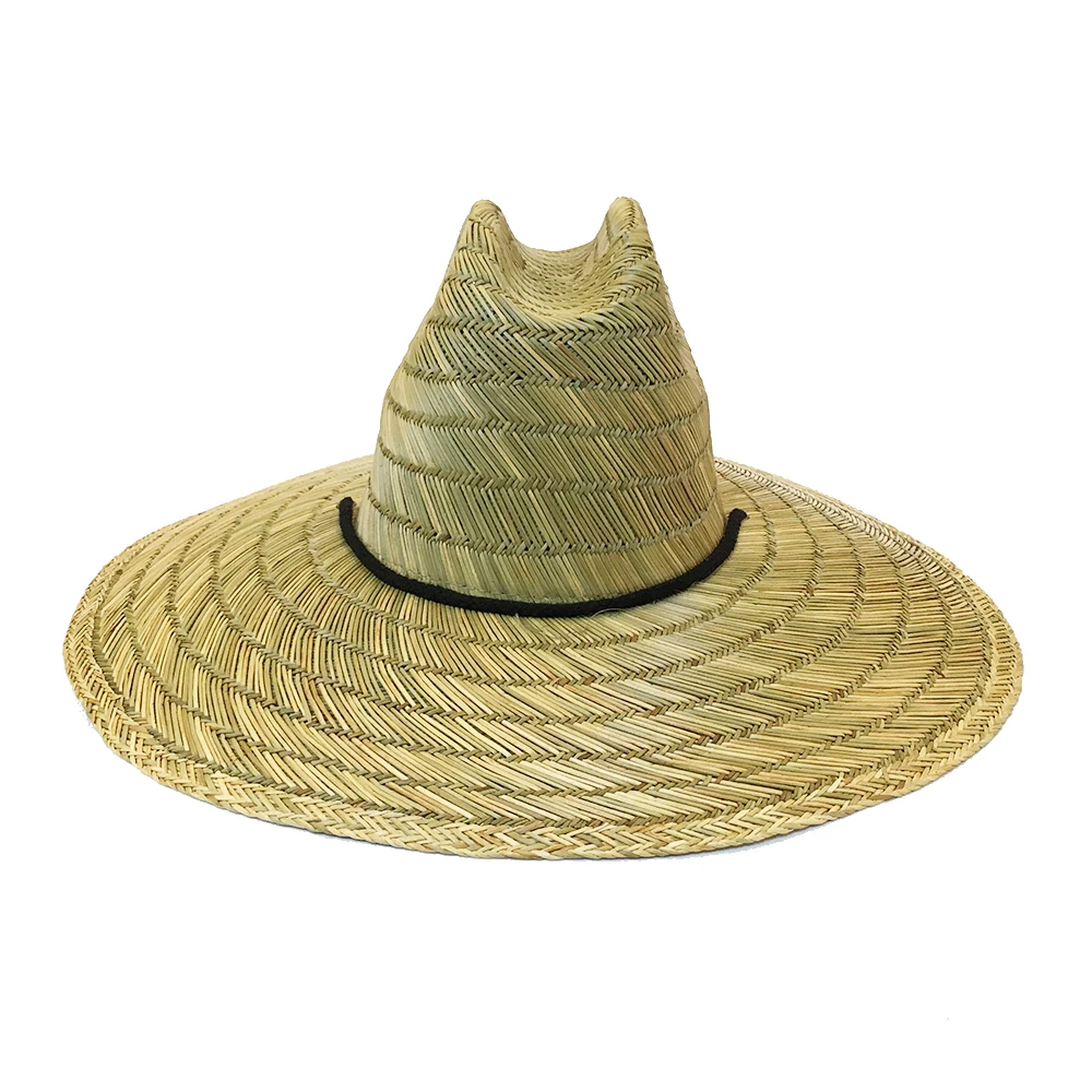 Goldenway unisex summer raffia fishing straw hats life guard uv sun visor straw beach hat for women