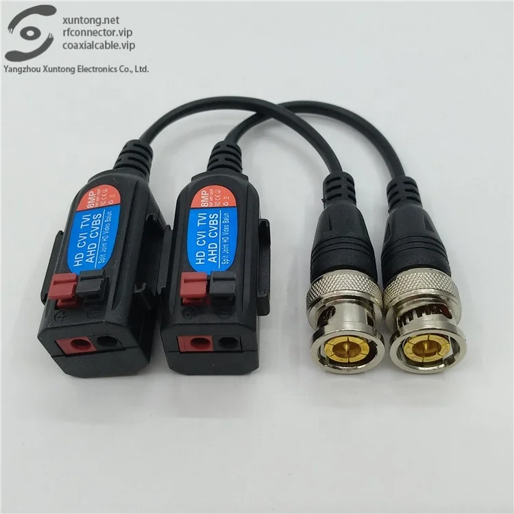 3MP 4MP 5MP 8MP HD-CVI/TVI/AHD/CVBS Passive Video Balun combinable for 720P 960P 1080P HD CCTV Via Twisted Pairs