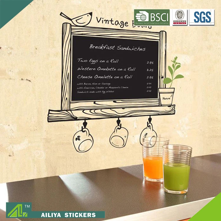 Removable erasable blackboard chalkboard jar label wall whiteboard sticker