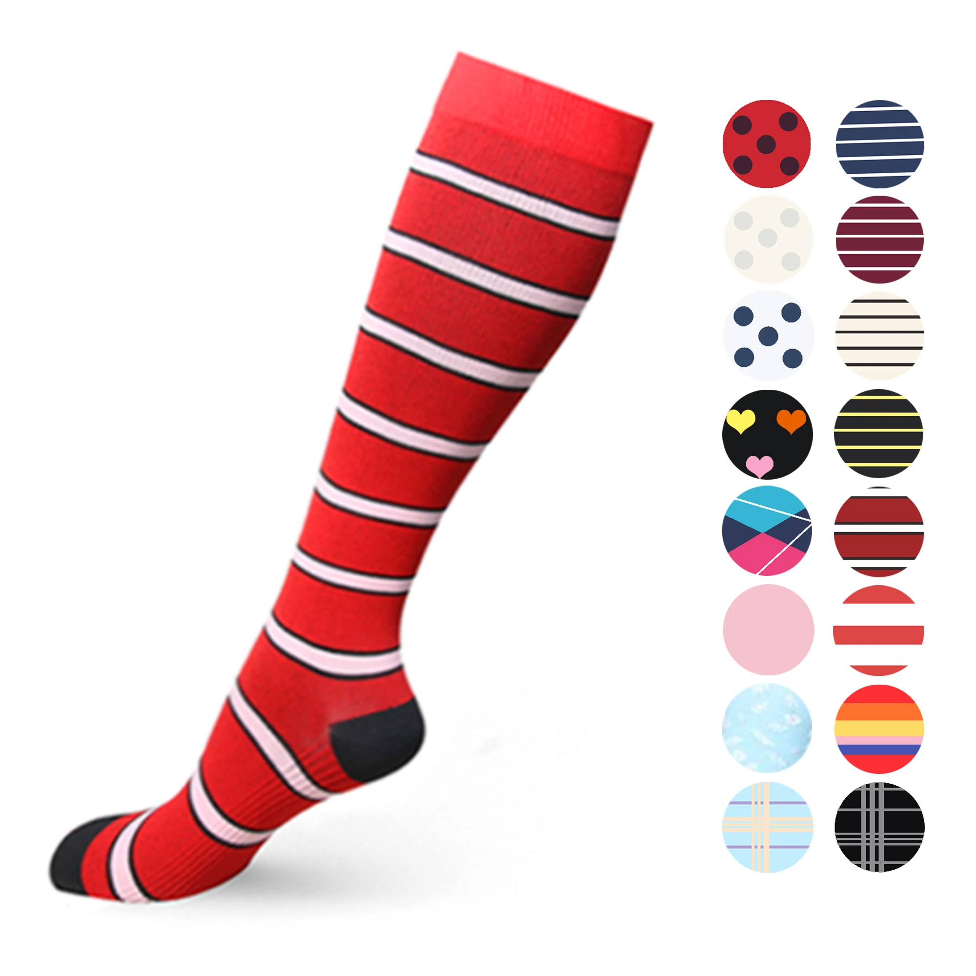 Популярные спортивные гольфы на заказ, компрессионные велосипедные носки для бега, Компрессионные носки