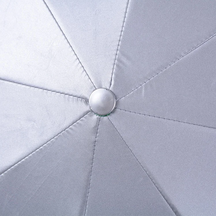 folding umbrella manual open with custom logo print Silver coated windproof UV protection promotion gift 3 fold umbrella