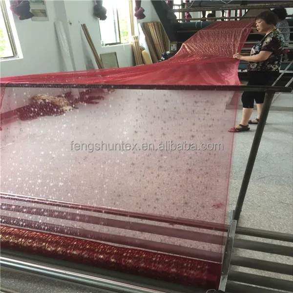 organza fabric with metallic foil