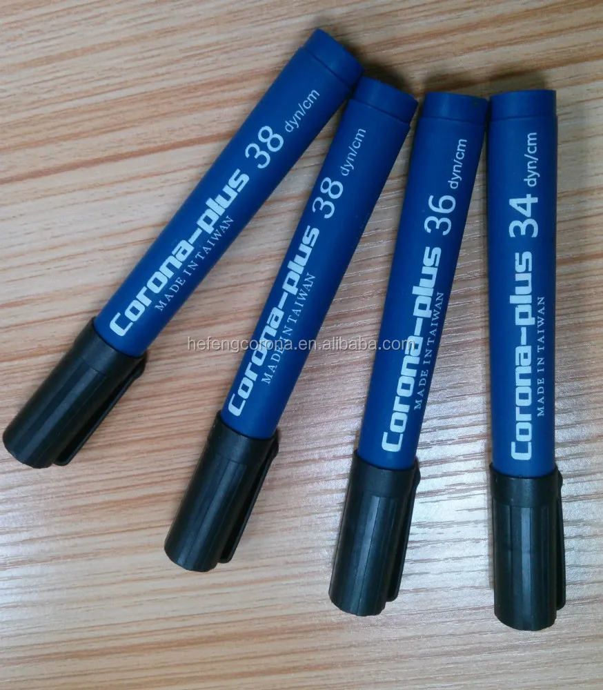 Corona surface dyne level quick test pen