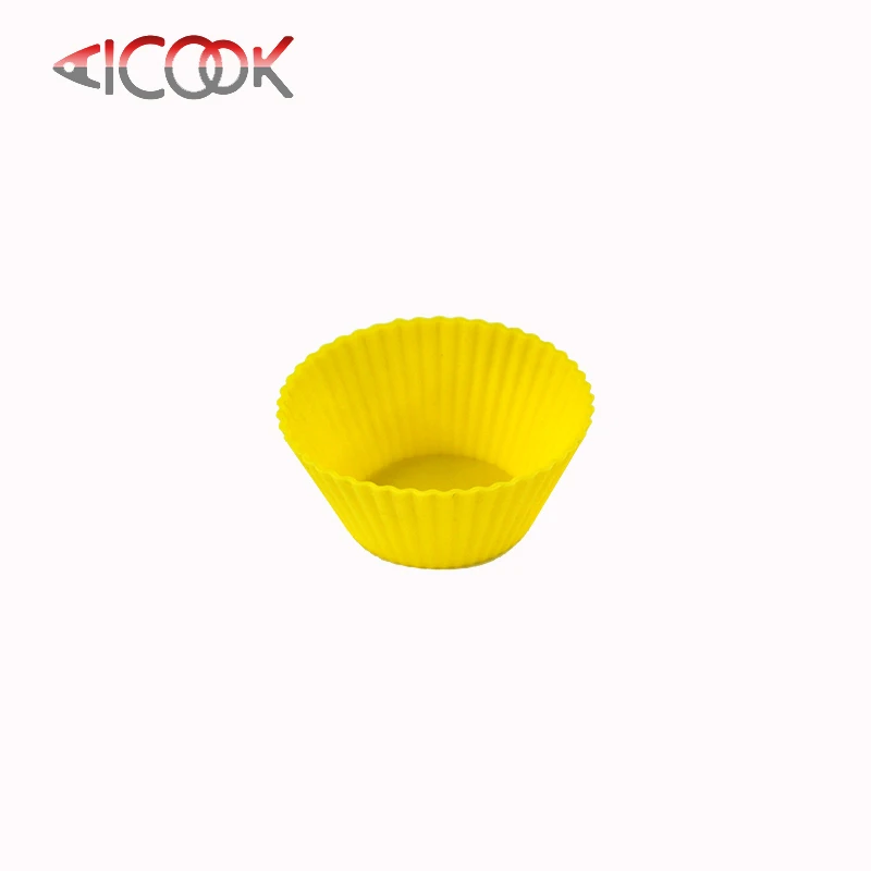 Multi colors silicone baking mold of cup shape DIY tart mould muffin cup