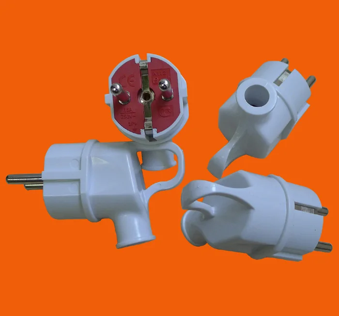 German type earthed plug with handle