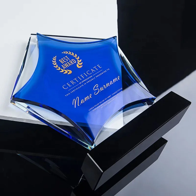 Good Selling Corporate Multi Frame Original Designed Crystal Trophy Glass Trophies Awards