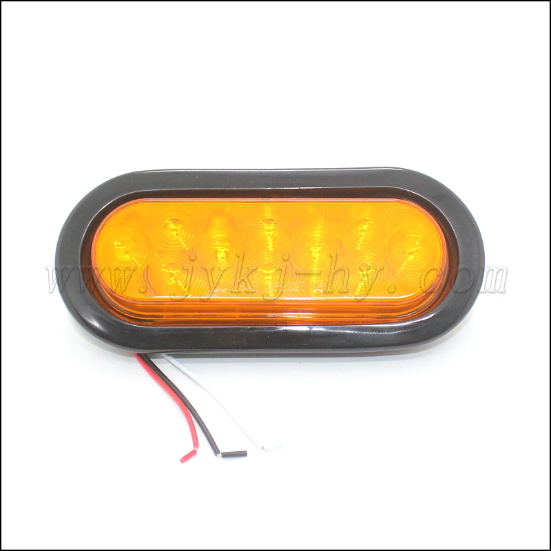 2*6 дюймов овальные Желтый Красный Strobe Flasher грузовик контрольные лампы