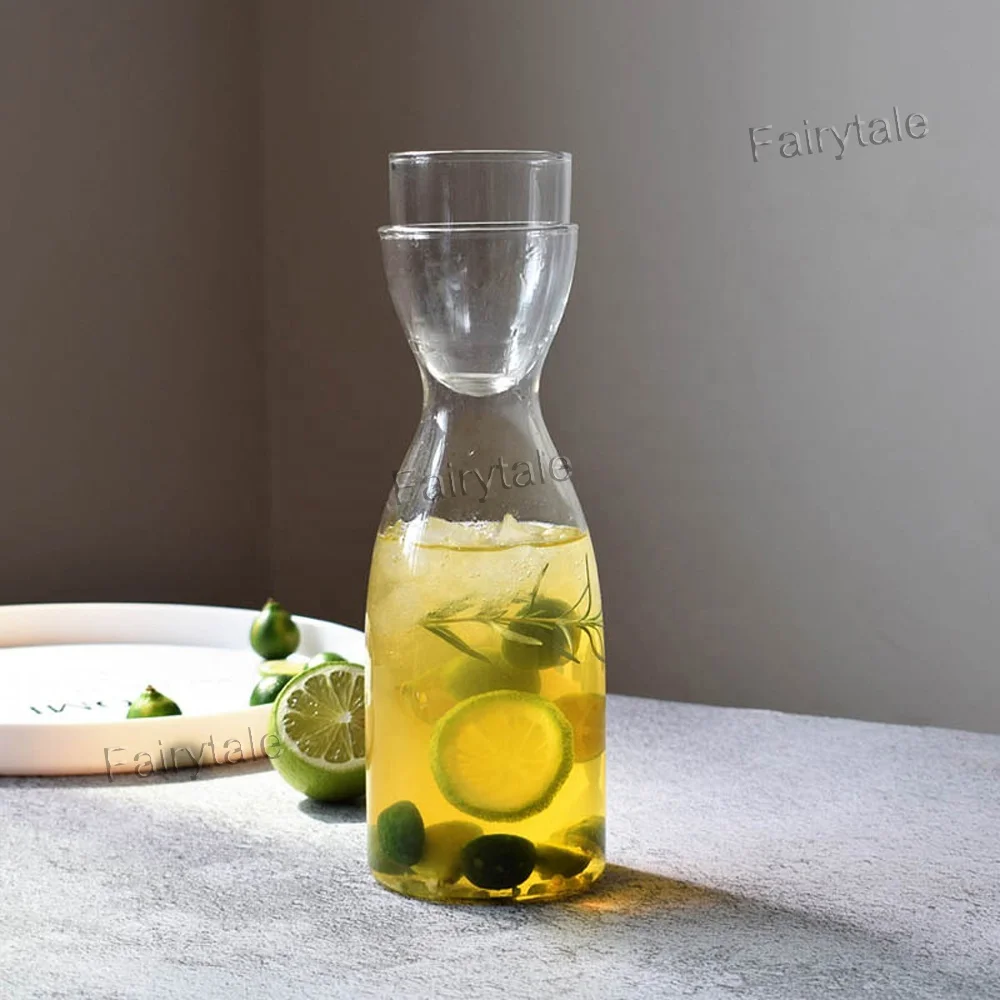 
Nordic Style Transparent Glass Pots Cup Carafe Set One Person Drinking Glass Water Pot 
