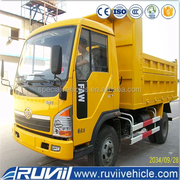FAW 4x2 210HP tipper dump truck for sale self loading dumper truck