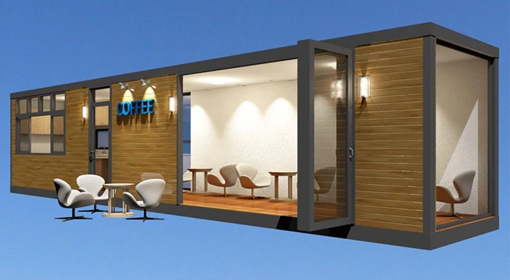 Cheap Prefabricated House Container Restaurant House Portable Mobile Restaurant Prefab House Food Storage Container