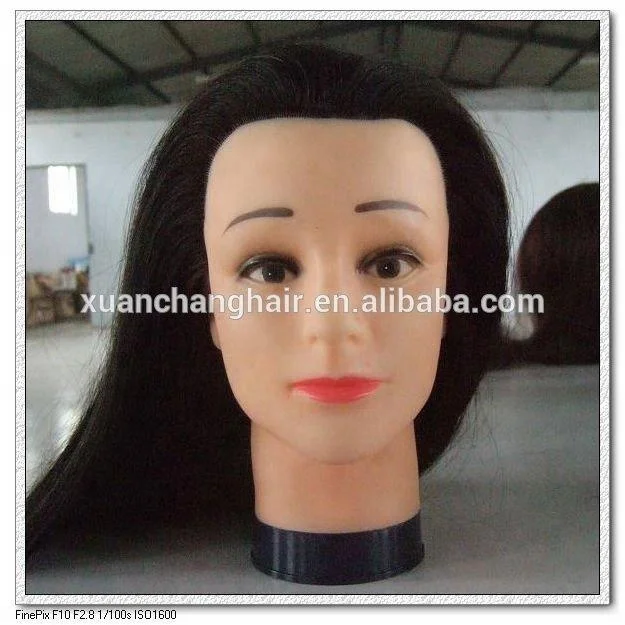 Оптовая цена настоящие человеческие волосы учебная голова для школы и салона красоты