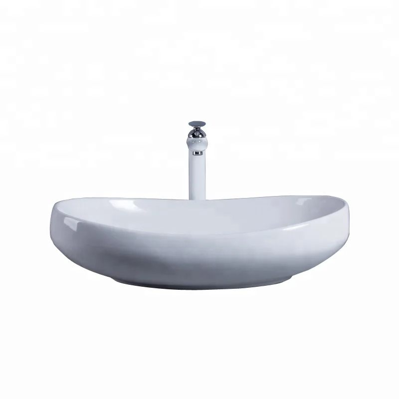Italy Porcelain sink laundry sink cabinet combo bathroom ege shape bowl