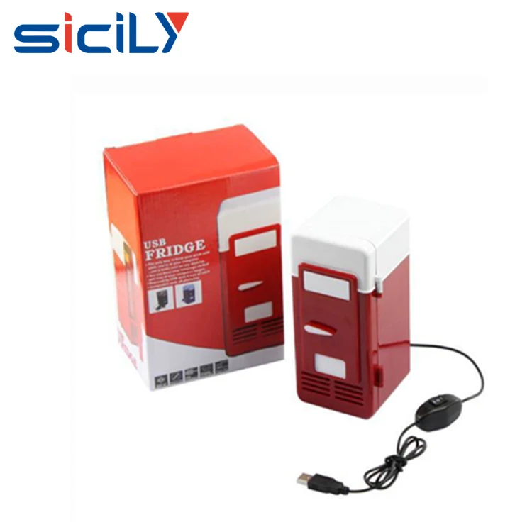 China Novelty Promotional Gifts USB Freezer Refrigerator ,Beverage Drink Cans USB Cooler ,Portable USB Mini Cooling Fridge