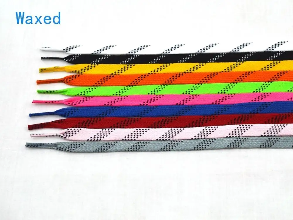 Adult Men Women Kids Ice Hockey Skates Shoe Flat waxed Laces for Sports Roller Derby Skates