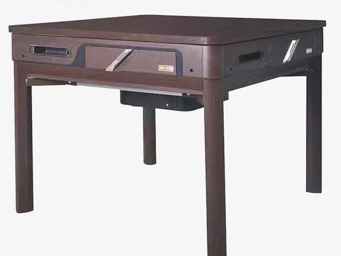 Casino quality thick MDF wood leather automatic mahjong table