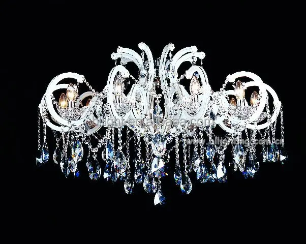 Modern popular indoor decoration white maria theresa chandelier for wedding european palace lighting candle lamp chandelier