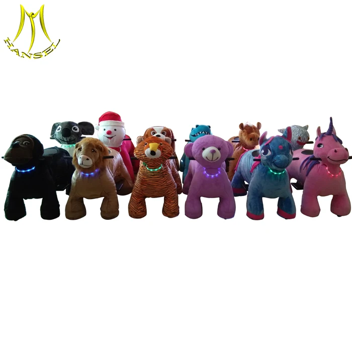 Hansel  battery plush unicorn ride on anima moving horse toys for kids