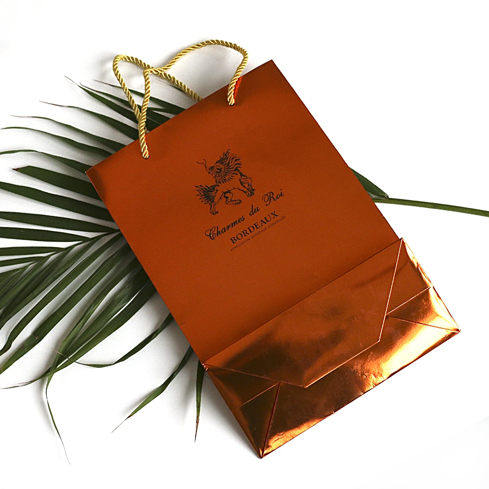 Wholesale Good Quality Luxury Shopping Brown Paper Bag Customized Kraft Paper Bag Printing