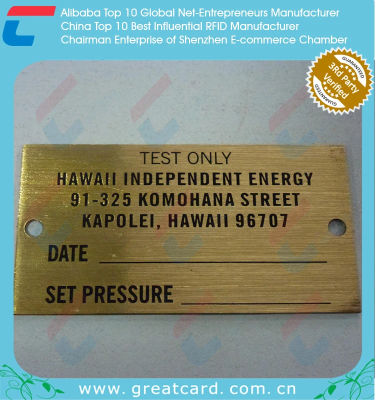 
Black Filled Chemical Engrave Brass Name Plaque 