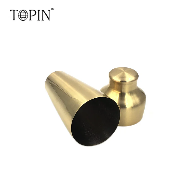 18 Ounce French style  Stainless Steel 304  gold plating Barware Cocktail Shaker set for Drinks Bar Home Use