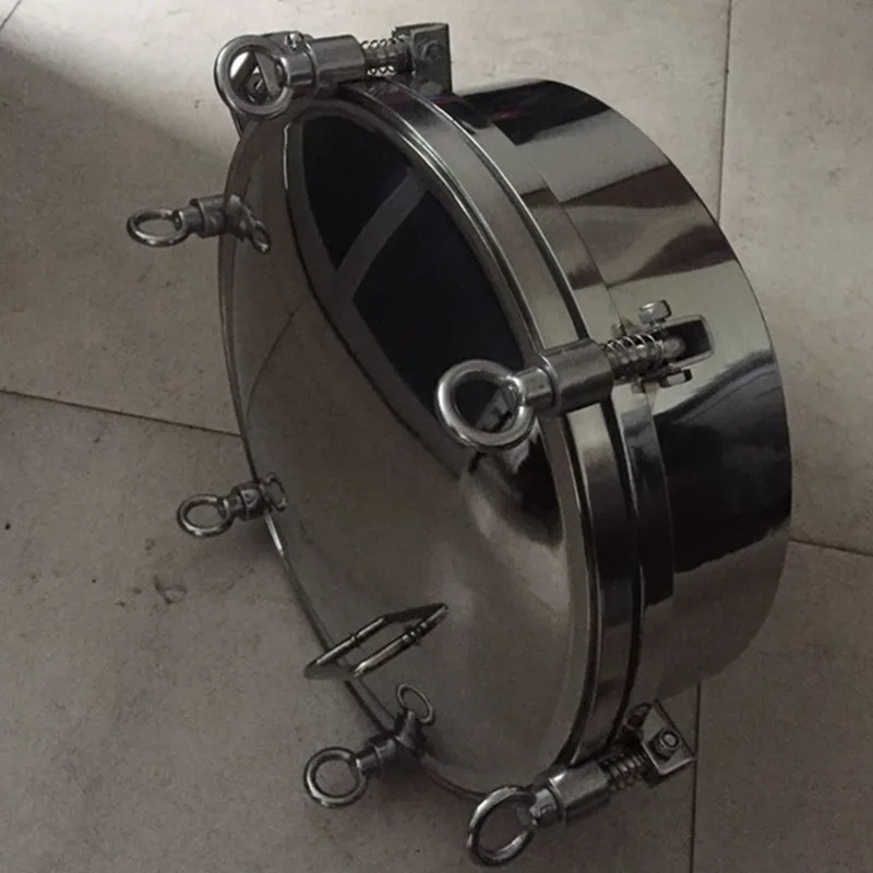 
AISI316L 304 L Round Pressure Manhole with Perpheral Closing ring 
