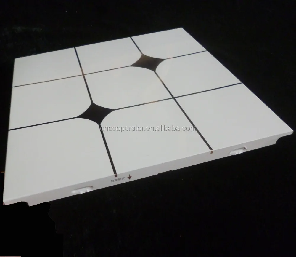 
clip in mirror finish aluminum ceiling, Alloy ceiling tile, 300x300mm, heat transfer printing,Top UV series, Morrior, embossed 