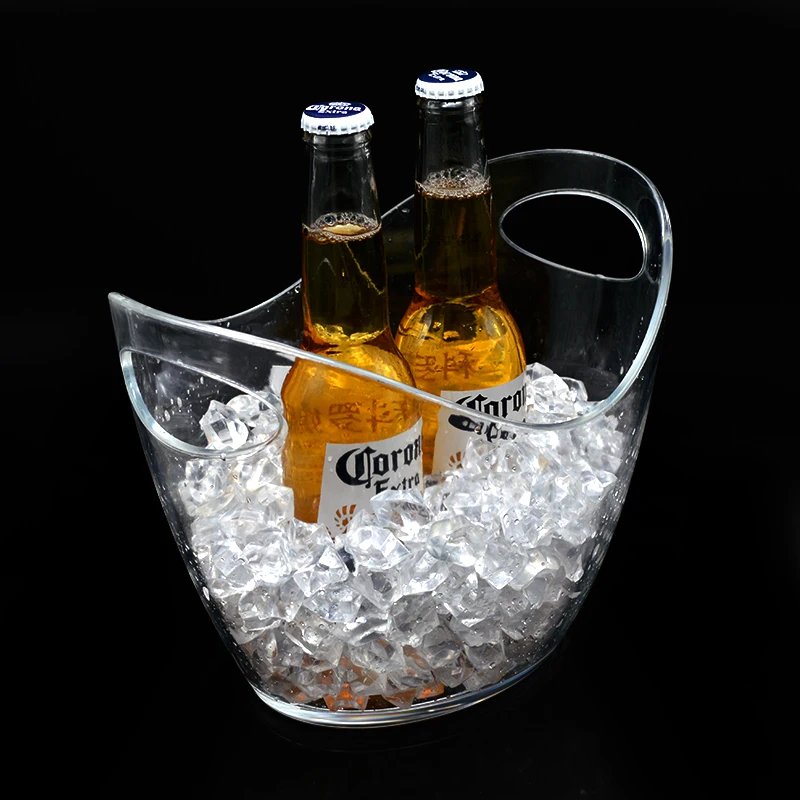 Popular oval led ice bucket for wine/champagne factory