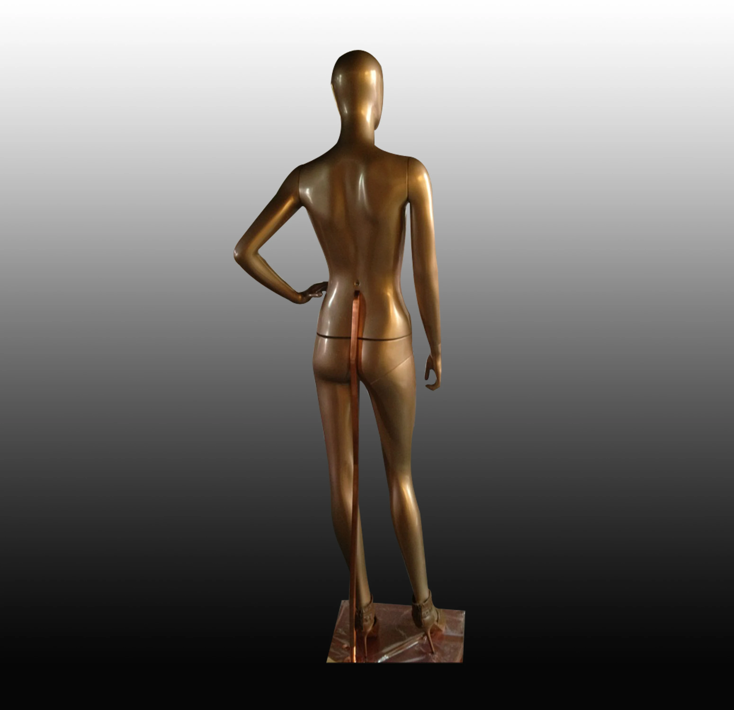 Female Goden Color Fiberglass Mannequin Wedding Dress Display Full Body Sexy Model  Egg Head Clothes Window Maneken Women