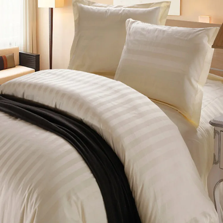 100 cotton dyed 3cm jacquard satin stripe fabric for home textile Organic Cotton Fabric