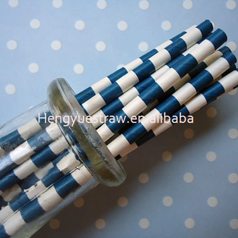 100Pcs/Bag Party Decoration Colorful Diameter 6 Disposable Biodegradable Straw Cocktail Drinking Paper Straw