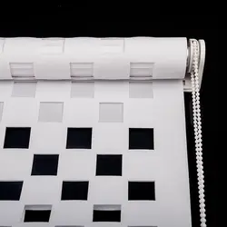 New Arrival Product Customized size Cutout Roller Blinds Fashion Design Double Layer Zebra Blinds Sheer window
