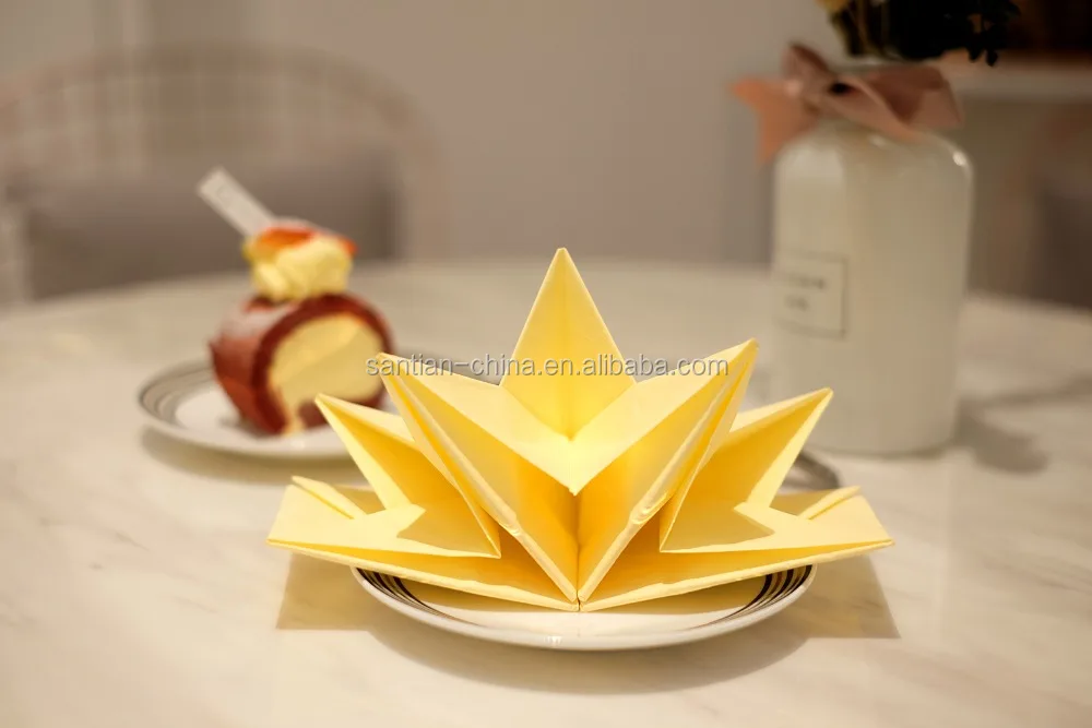 Best Selling Origami Fancy Paper Napkins For Wedding Party Decoration
