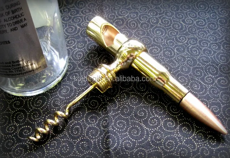 Cool 50 Caliber Corkscrew & bullet beer Bottle Opener wine opener