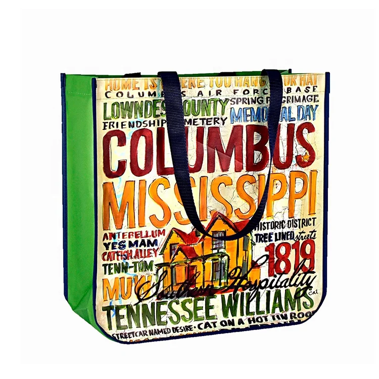 Large Inspirational Tote Laminated Lulu lemon Bag Round Corner Promotional Tote Lululemon Shopping Bag