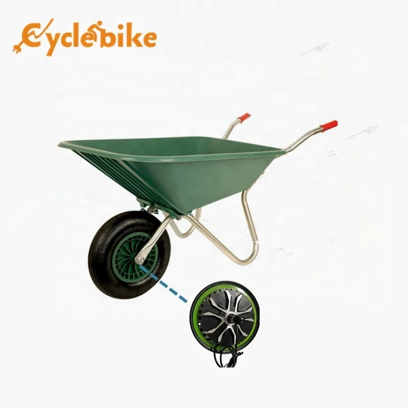 reverse function 10 inch 36v 500w electric wheel barrow motor kit with tire