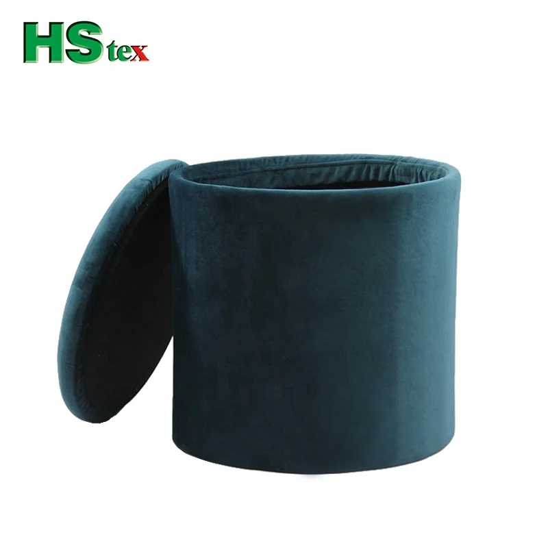 Hstex бархат складной круглый Пуф Пуфик для хранения вещей кожи ног
