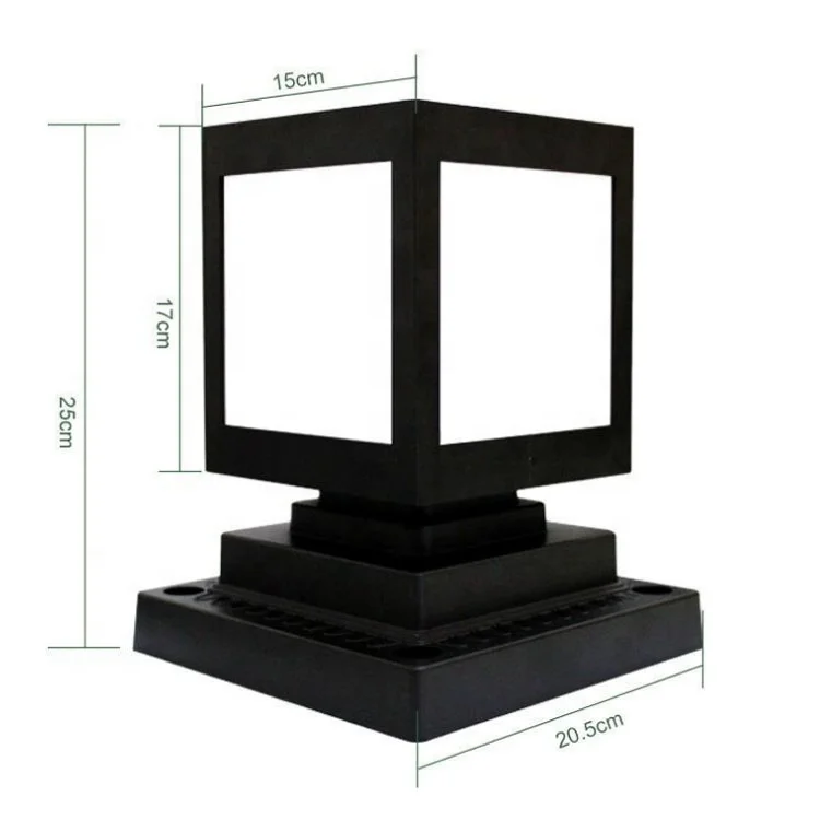 Solar Pillar Lamp Outdoor Waterproof Simple Villa Garden Light Outdoor Fence Pillar Door Balcony Led Lights